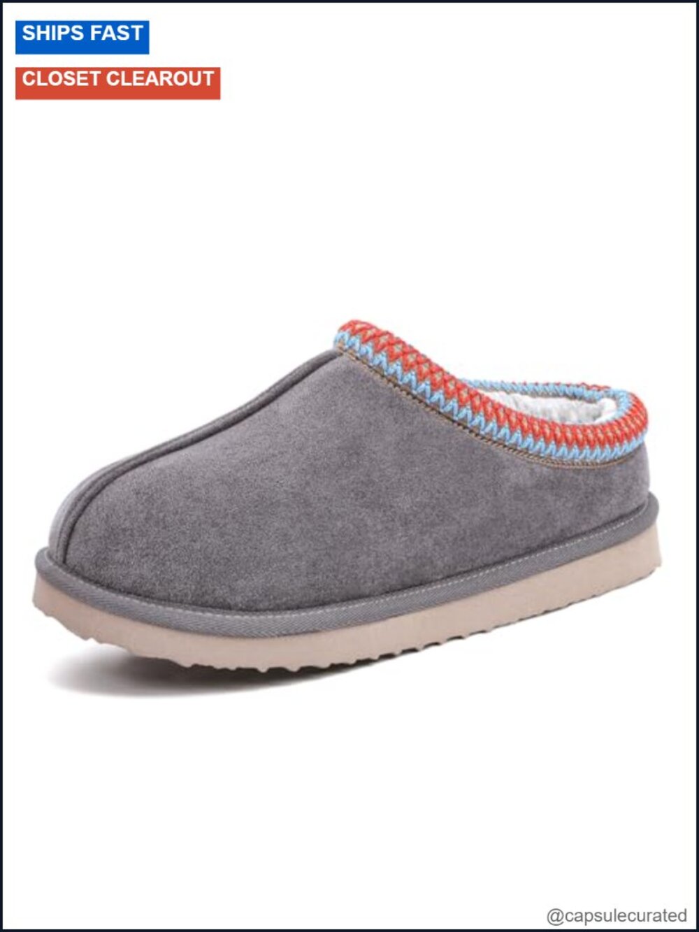 Fuzzy Cozy Short Ankle Slippers Indoor Outdoor Mules Furry House Slippers